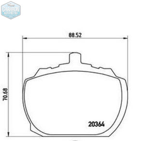 Plaquettes de frein | Transit 65 à 91 -- Pour étriers 2 pistons | Kit de 4 | Ref : 101AB36102227