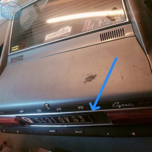 Baguette de coffre | Ford Capri Mk1 tous modèles | Reproduction