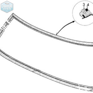 joint de lunette arrière TC1 berline/ coach pour jonc chromé 11mm