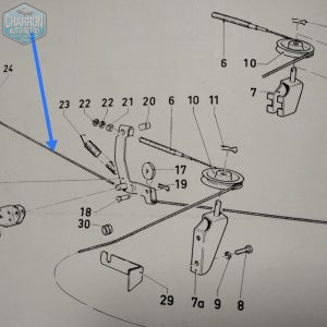 Câble secondaire de frein à main | Capri Mk1