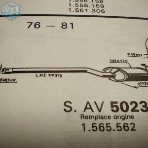 silencieux intermédiaire escort mk2 RS2000-ref : RO5023