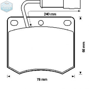 plaquettes de frein 78,1x66,2 pour témoin d'usure, voir affectation