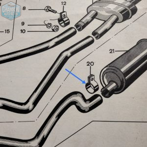 support échappement arrière P4