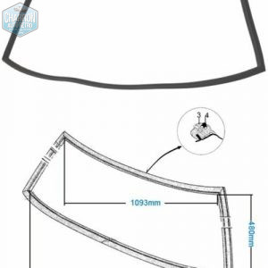 joint de pare brise TC1 coupé fastback pour jonc chromé 11mm