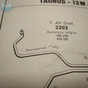 tube avant droit sortie collecteur taunus P6