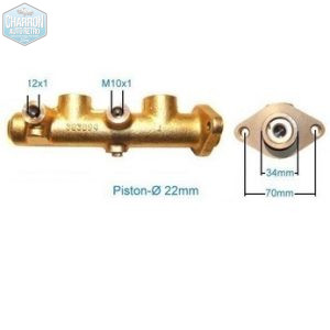 Maitre cylindre transit 04/80-12/85 | 2 sorties |  entraxe 70 mm | Piston 22mm | -ref : 670A61704X219S