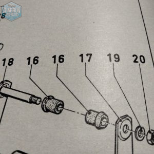 kit de 4 silent bloc de jumelles fixés dans les longerons P6 et P3-ref : 16