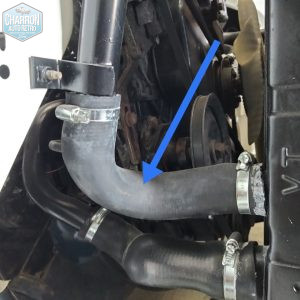 Durite basse supérieur de radiateur |  Transit diesel 2.4 et 2.5 |  Ref : EKF130