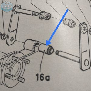 silent bloc œillet arrière ø46,3mm de lame arrière transit mk2 chassis court