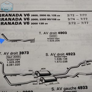 tube sortie collecteur droit granada mk1 3.0-ref : RO4903