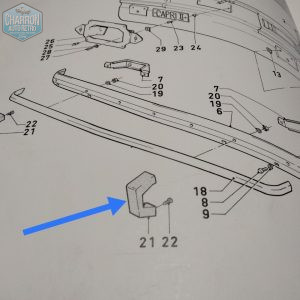 Butoir de pare chocs arrière | Capri mk2 | ref : 1549293
