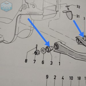 paire silent bloc bras supérieur granada-ref : 321B30700373101