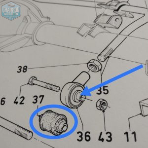 silent bloc polyuréthane barre stabilisatrice arrière Ford Escort Mk2-la paire | Réf : SPF2281