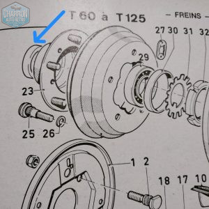 Joint spi intérieur de moyeu Ø 65,2mm | Pont Transit type 32 avec couvercle 10 trous | Ref : 6048486