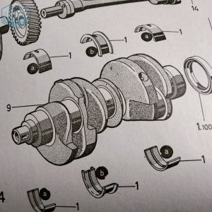 Vilebrequin V4 1300 et 1500 controlé et toilé cote standard fourni avec coussinets de bielles et ligne