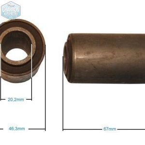 silent blocø 46,3mm ext pour œillet avant de lame arrière transit mk1, mk2 mk3-ref : BS700021