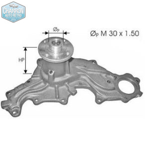 Pompe a eau V6 Cologne hauteur 99,5mm pour viscocoupleur | Ford Sierra - Scorpio