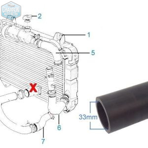 durite bloc moteur / pipe acier transit 2.4 diesel et 2.5 diesel
