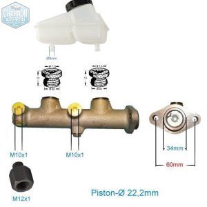 maitre cylindre granada 73-77 pour mastervac double membranes