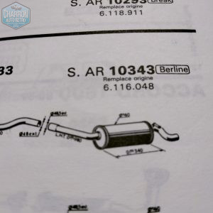 silencieux arrière sierra mk1 V6 2.0 et 2.3 sauf break
