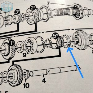 Entretoise pignon de 5ème | Boîte T9