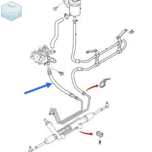 Flexible direction assistée - Pompe DA vers crémaillère | Scorpio Cosworth RHD 10/94-07/98 | Pièce d'origine - Ref : 1068235