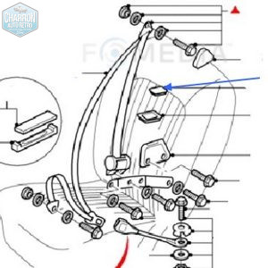 Cache ceinture de sécurité | Fiesta Mk1 05/76-08/83 | Ref : 6048879