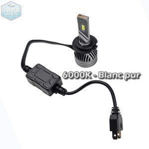 Ampoule H7 LED - Couleur blanc pur - 6000K - 20500 lumens -- La Paire