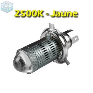 Ampoule H4 LED -- Couleur Jaune - 2500K - 1500 lumens - Unité | Pour réflecteurs détériorés