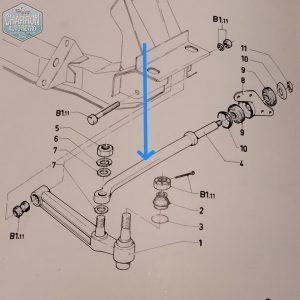 Tirant de suspension | Ford Escort Mk1 10/67-09/68 | Ref : 1418077