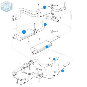 Ligne d’échappement complète hors collecteur | Ford Taunus V6 70-12/75