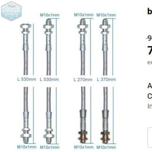 Flexibles de freins - Inox - Kit de 4 | Granada Mk2 09/ 77-12/85